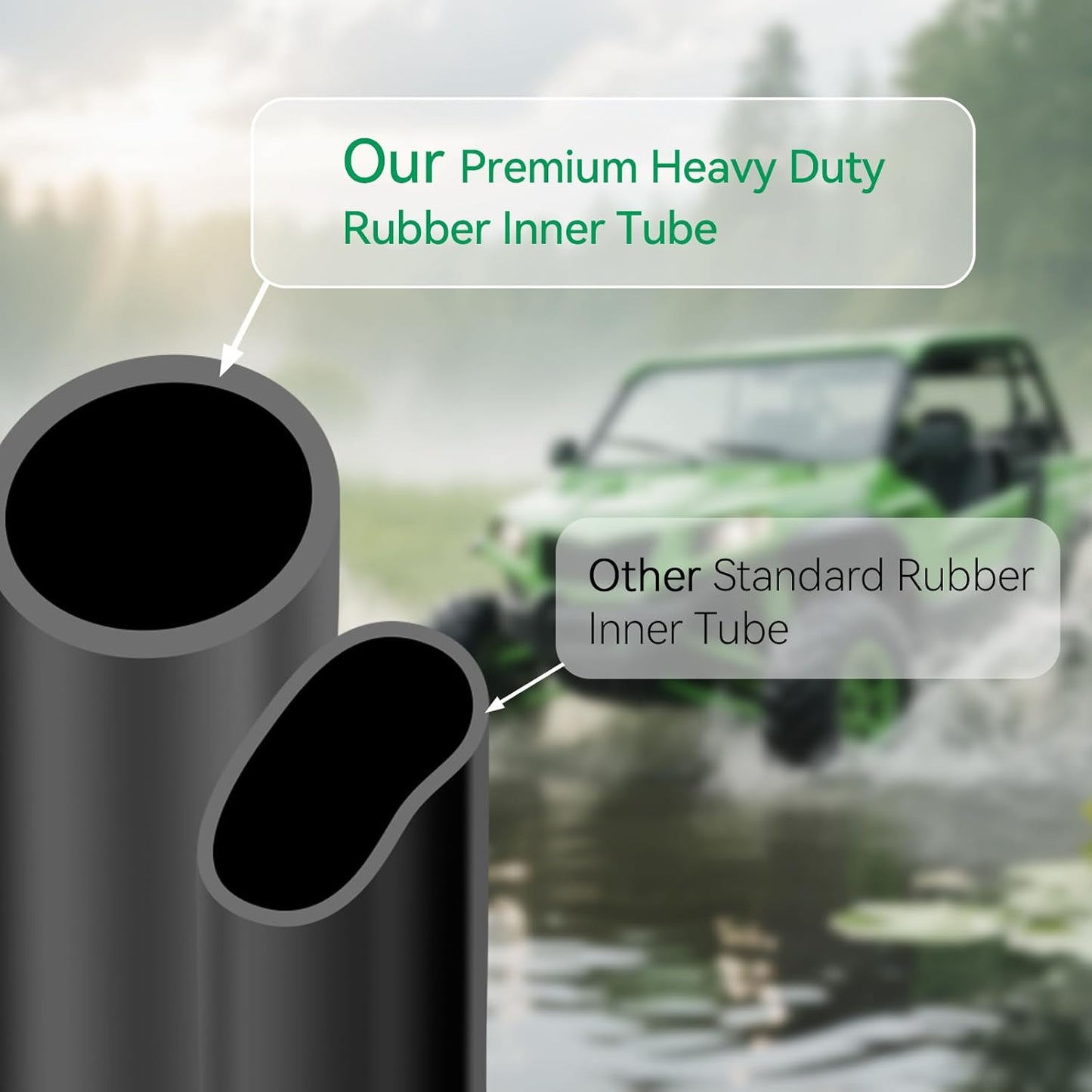 3.50/3.25/3.00-8 Inner Tube for 8 Inch Rim Sizes 3.50-8 3.25-8 3.00-8 3-8 300-8 350-8 Tire Tubes with Bent Valve Stem for Wheelbarrows, Mowers, Garden Cart, Hand Trucks, 2 PCS