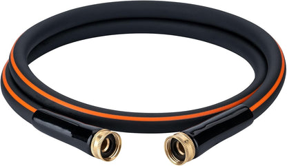 EASTRANS Female to Female Garden Hose 5 ft x 5/8", Heavy Duty Short Water Hose with 3/4" Solid Brass Connector, Flexible, Lightweight, Durable