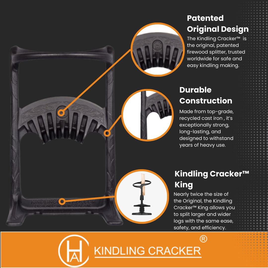 Kindling Cracker XL Kindling Cracker King Firewood Splitter - Kindling Splitter Wood Splitter Wood Splitting Wedge Manual Log Splitter Wedge
