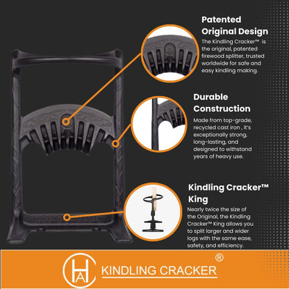 Kindling Cracker XL Kindling Cracker King Firewood Splitter - Kindling Splitter Wood Splitter Wood Splitting Wedge Manual Log Splitter Wedge