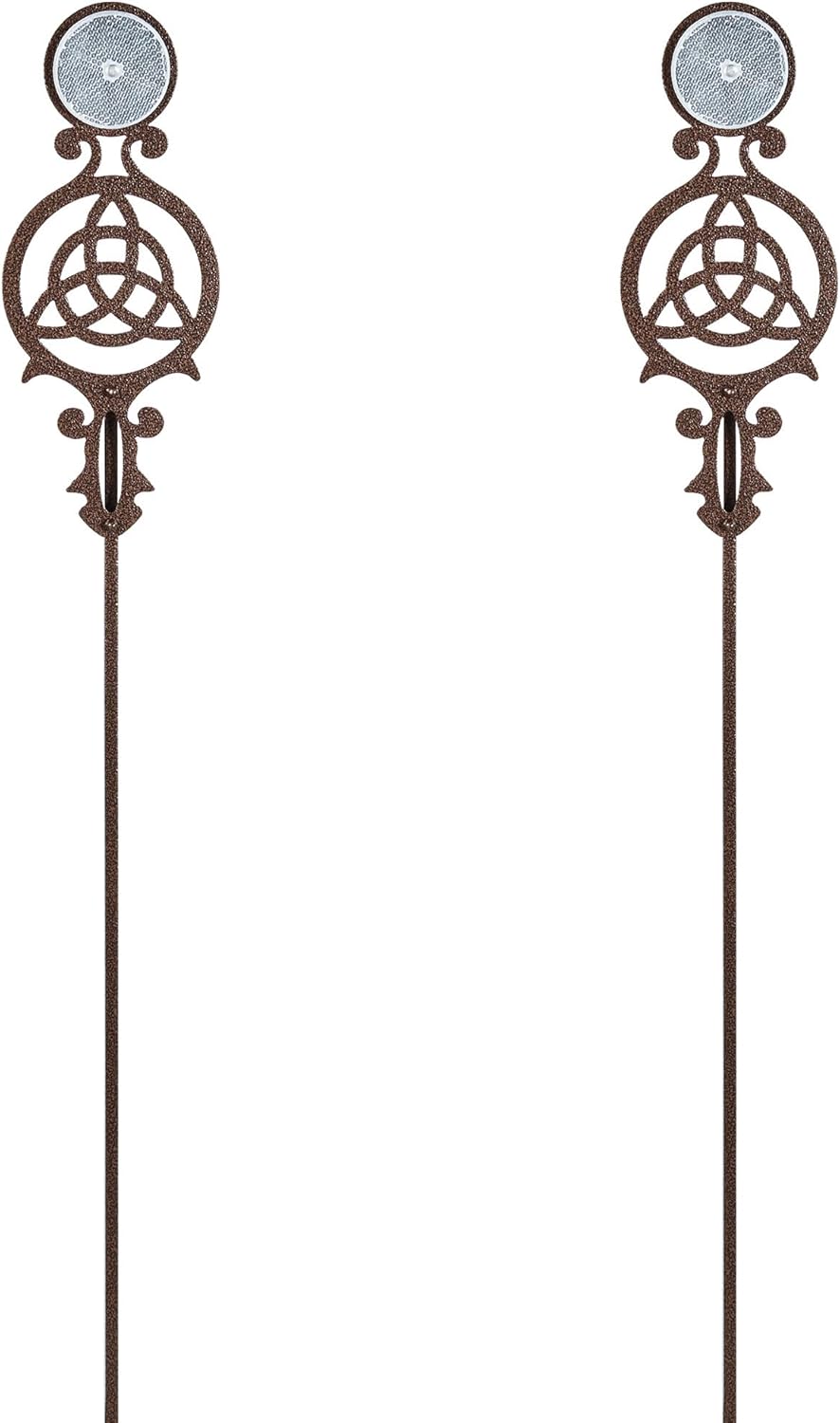 Touch of Class Pathways Reflective Driveway Marker Stake Set of Two for Outdoor Use | Celtic Knot Emblem Design | Personalized Tall Reflector Set of 2 | Weathered Bronze Durable Finish