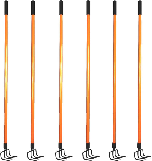 Ashman Garden Cultivator (6 Pack)– Sturdy Hand Tiller/Cultivator – Heavy Duty Blade for Digging, Loosening Soil and Weeding – Rubber Grip Handle for a Strong Hold – Rust Resistant.