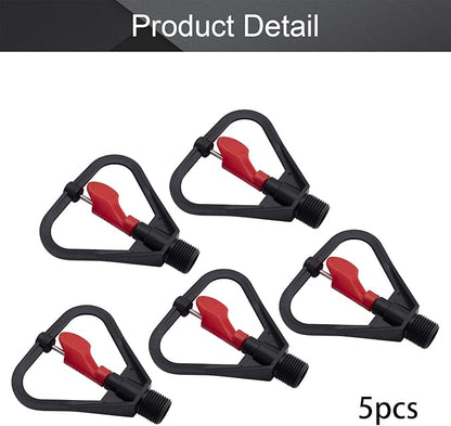 MroMax Butterfly Rotating Sprinkler, 1/2BSPF Thread Plastic Micro Atomizing Nozzle for Garden Irrigation, 5Pcs (Black&Red)