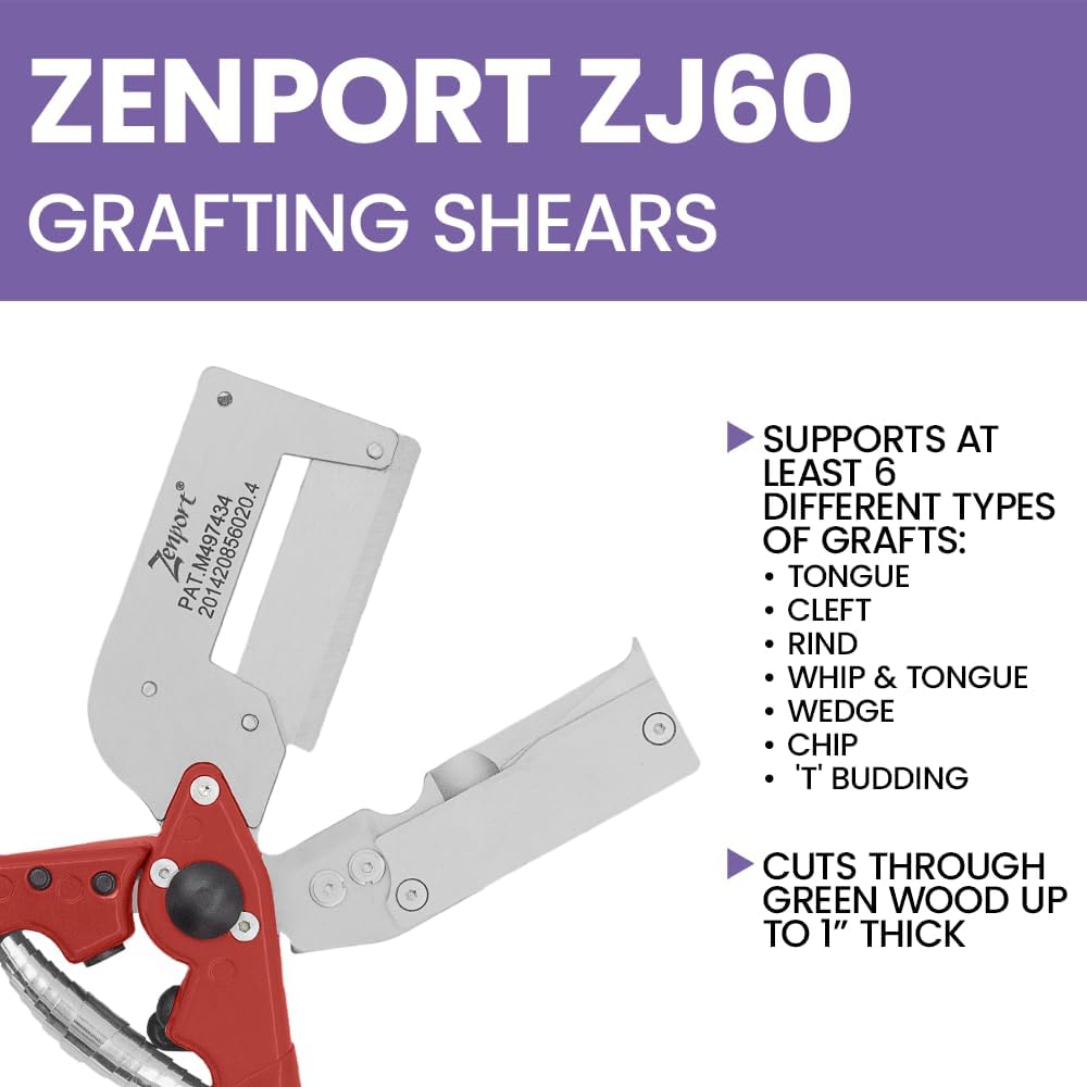 Zenport ZJ60 Grafting Shear, Red - 5 Pack