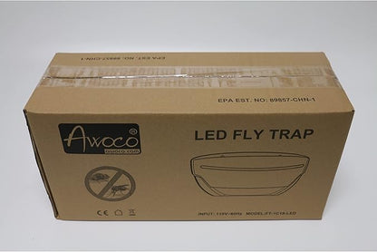 Awoco LED 5W 100V-240V Wall Mount Sconce Sticky Fly Trap Lamp for Capturing Flying Insects, Flies, Mosquitoes, and Moths (Fly Trap)