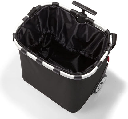 reisenthel carrycruiser Black - Portable Shopping Trolley with Sturdy Aluminum Frame, Shoulder Strap and Removable mesh Inner Bag - Water-Repellent