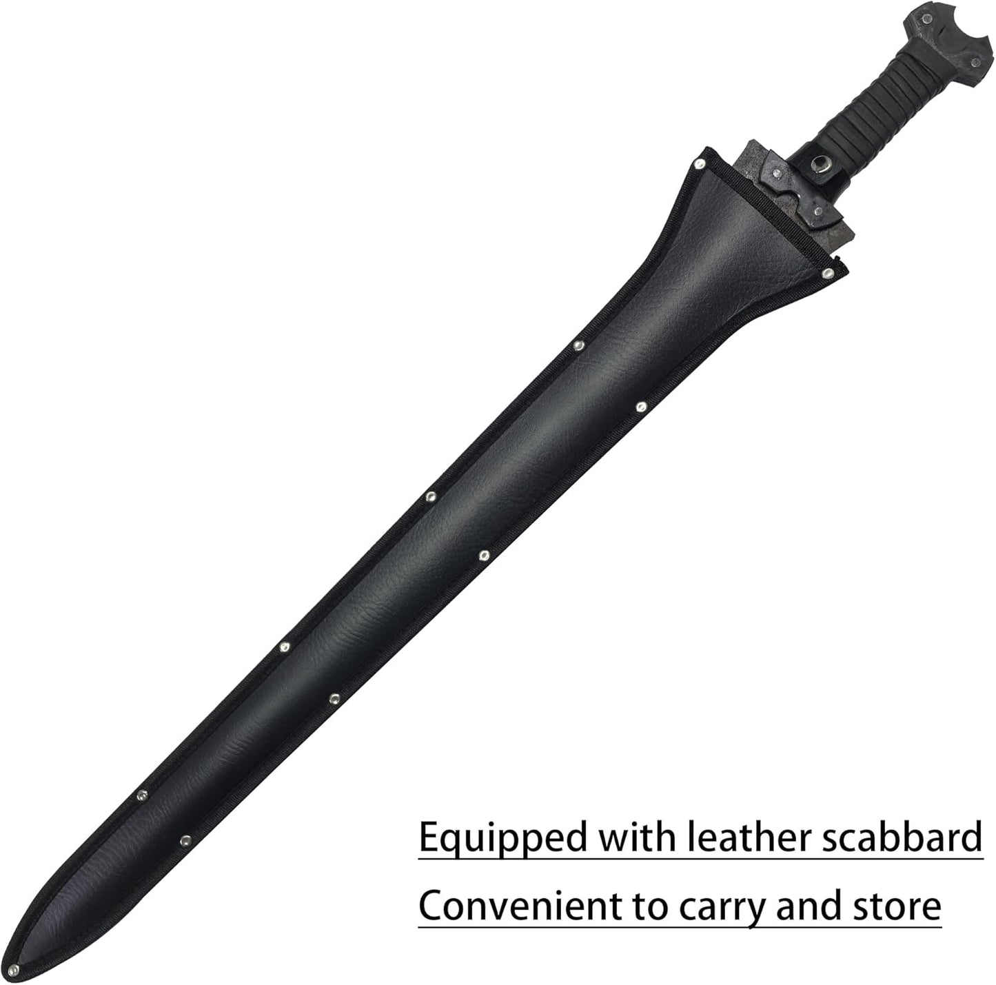SV Handmade cast Manganese Steel Chopping Blade Sword, Full Tang, Outdoor, Hunting, Camping, Hiking, Survival, with Protective Cover, Multiple Styles to Choose from