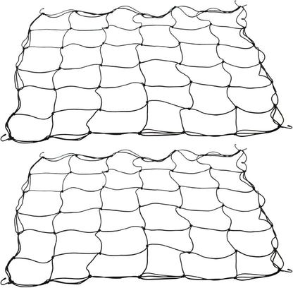 2 Pack Grow Tent Net Trellis Netting 4x4Ft Elastic Trellis Netting Includes 8 Iron Hooks Flexible Net Trellis for Grow Tents a Total of 36 Holes (Black)
