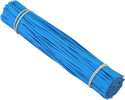 Tangyinrd 300 pcs 5 inch Blue Plastic Twist Ties, Cable Ties, for Bags, Gardening Tools