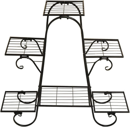 6 Tier Plant Stand Metal Flower Shelves Plant Display Stand Indoor Outdoor Patio Plant Rack Flower Pot Holder