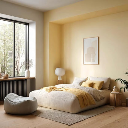 EVOLVE Paint & Primer: Environment-friendly, Low Sheen with One-coat Coverage for Interior & Exterior surfaces (Honey Yellow, 5-Gallon)