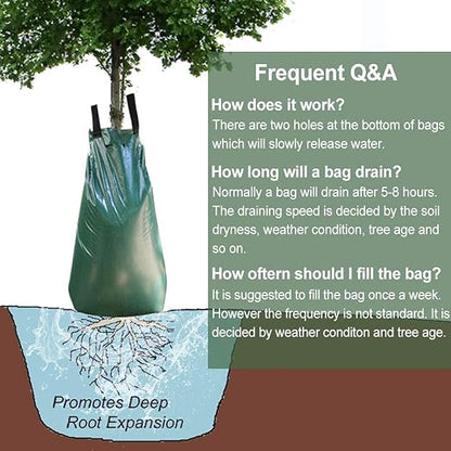 REMIAWY Tree Watering Bag 20 Gallon Watering Bag for Trees with Heavy Duty Zipper Premium PVC Tree Bags Slow Release Drippers Bag for Trees (5 Pack 5-8 Hours Releasing Time)