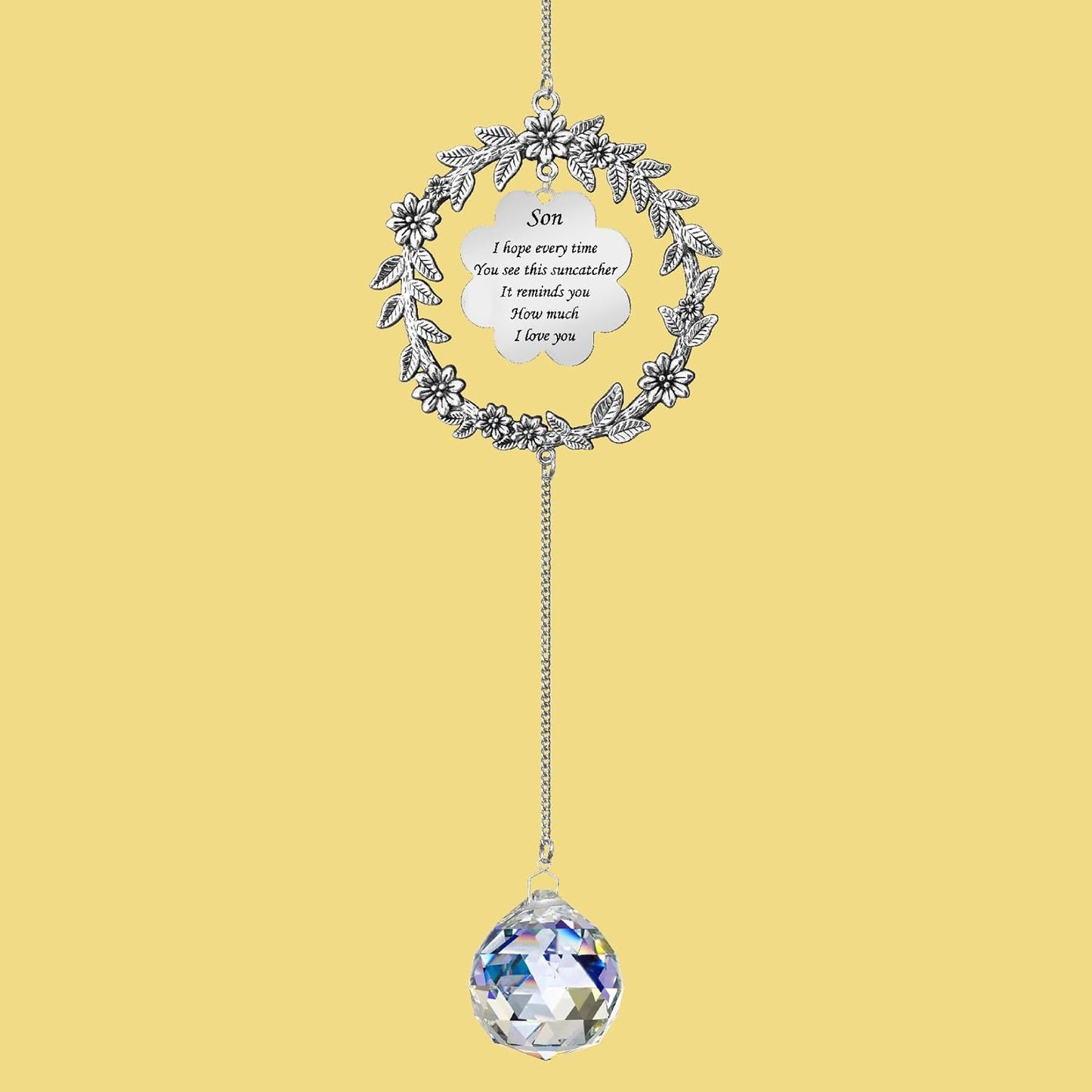 Gifts for Son from Mom and Dad, Son Gifts Suncatcher, Valentines Birthday Gifts for Son, Sun Catcher Gifts for Christmas Birthday Thanksgiving Valentines Day