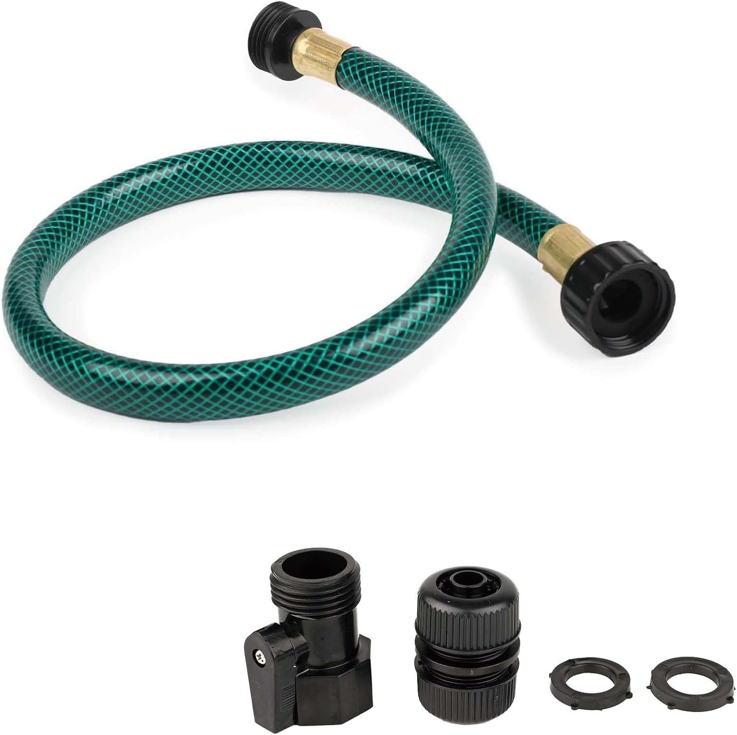 Garden Hose Leakproof for Gardener: 1/2” PVC Water Hoses with GHT Fittings - 2 FT No Kink and Flexible for Outdoor