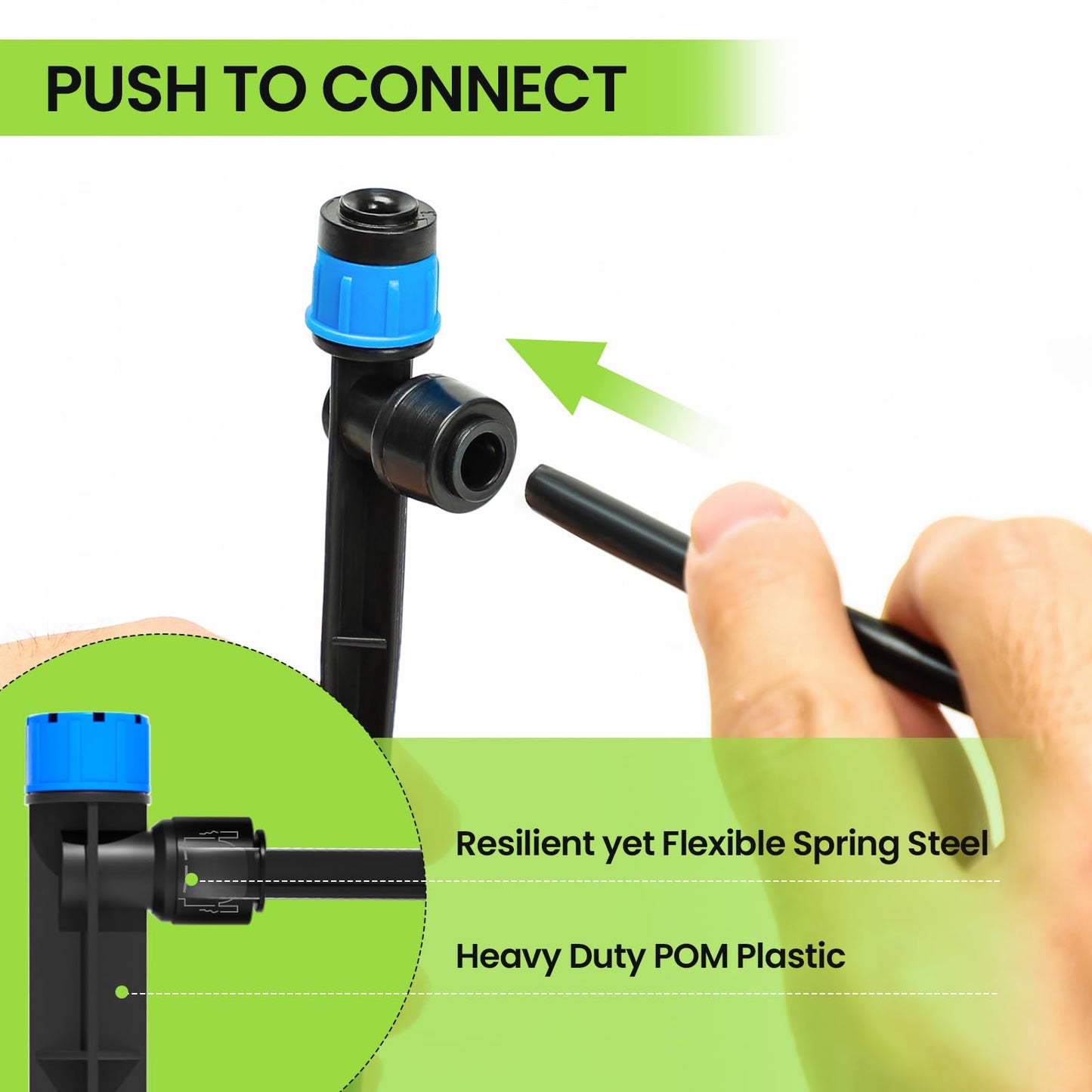Bonviee Drip Irrigation System Kit for Garden Watering, 230FT Quick Connect