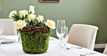 SuperMoss (55152 Vineyard Decorative Moss Basket Ideal for Home Decor, Office Decor, and Indoor Plants, Medium Size: 5.5″ x 4.7″, Fresh Green
