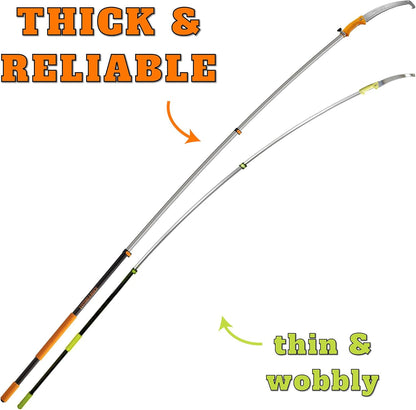 48-144" Telescoping Pole with Tree Pruner Extendable for Tree Trimming // Manual Pole Saws for Tree Trimming // Long Tree Trimmer with Telescopic Extension Pole // The Ultimate Tree Pruning Pole Saw