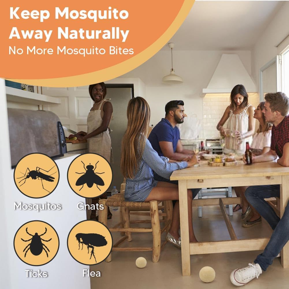 Mosquito Repellent Outdoor Patio, Outdoor Mosquito Repellent, Convenient to Apply, Protects 120 Sq Ft, Safe for Use Around Kids, Pets - 8P