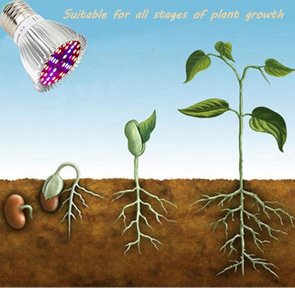Esbaybulbs 40W LED Grow Light Bulbs E26 4 Pack, Full Spectrum Grow Lamp Red Plant Light for Hydroponics Greenhouse Indoor Plants
