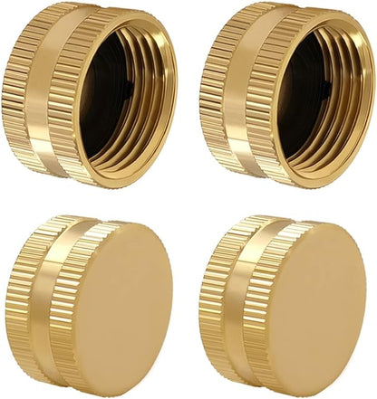 Hooshing 6PCS Garden Hose Cap 3/4 Inch Hose Female End Cap Spigot Cap Adapter with Washers Garden Hose Female Fitting Cap