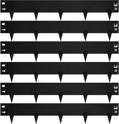 9.4 Inch Metal Landscape Edging, 6 Pack Heavy Duty Galvanized Steel Garden Edging,42 Inch Garden Edging Border for Lawn, Pathway, Yard