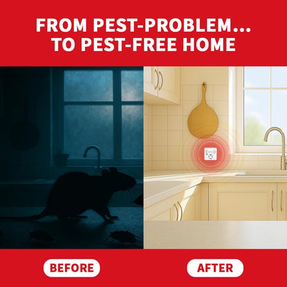 Riddex Sonic Plus Ultrasonic Pest Repeller, Plugs in with extra Outlets Indoor Use - Insect Repellent - Bug Repellents for Home Defense - Protect Against Rodents & Insects, Chemical Free(6 Pack White)