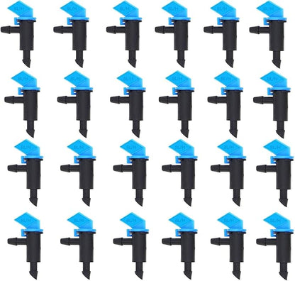 150 Pack 2 GPH Drip Emitter Irrigation Drip Emitters Garden Flag Irrigation Dripper 8L/H Emitter Sprinkler Drippers for 4mm/7mm Hose for Home Garden Lawn Vegetables(Blue)