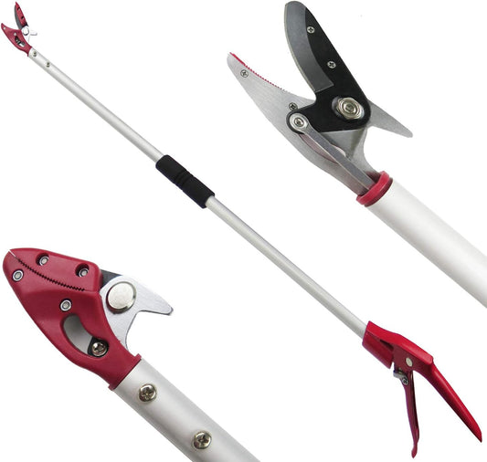 6 Feet Cut and Hold Tree Pruner, Rotation Pole Tree Trimming, Long Reach Fruit Picker, Branches