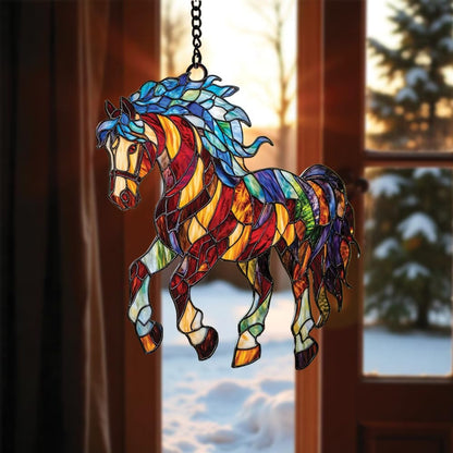 Equestrian Horse Acrylic Suncatcher Window Hanging Horse Light Catcher Home Decor Gift for Horse Lovers