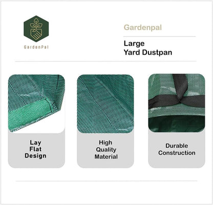 Gardenpal 2-pack Yard Waste Bags for Collecting Leaves, PE Gardening Bags, Lawn and Leaf Bags, Large Yard Dustpan-Type Garden Bag, Reuseable Garden Waste Container, 53 Gallon Per Bag