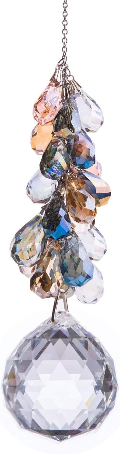 40mm Crystals Ball Prisms Suncatcher Hanging Ornament Chakra Crystals Rainbow Maker with Colors
