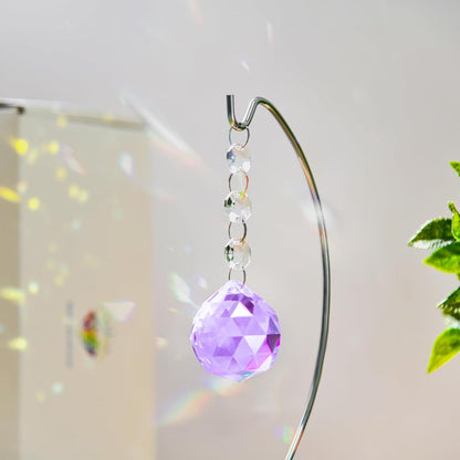 9-Inch,Unique Sympathy Gifts for Loss of Loved One,40mm Crystal Suncatcher,Condolences Gift for Loss of Mom Dad Friend Son Daughter,in Memory of Loved One Gifts,Silver Stand and a Sympathy Card