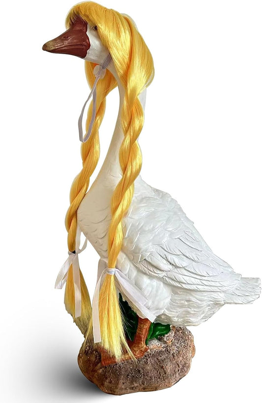 Porch Goose Wigs, Porch Goose Outfits Lawn Goose Statue Accessories for Outdoor Garden Patio Yard