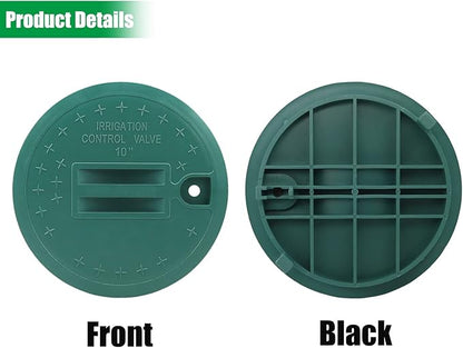 Bandelt 10" Sprinkler Valve Box Cover Lid for Automatic Irrigation Water System Lawn, Yard, Outside-2 Pack