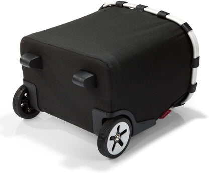 reisenthel carrycruiser Black - Portable Shopping Trolley with Sturdy Aluminum Frame, Shoulder Strap and Removable mesh Inner Bag - Water-Repellent