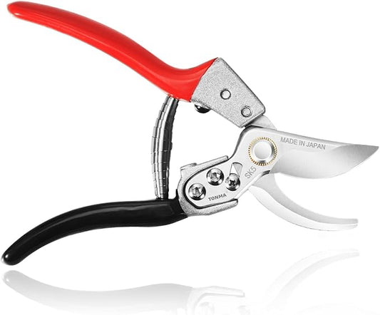 Pruning Shears [Made in Japan] Professional 8 Inch Premium Plant Garden Scissors Secateurs with Ergonomic Handle, Gardening Gifts Bypass Hand Pruners Branch Gardening Clippers for Plants