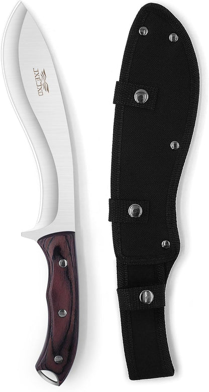 JXE JXO 13.2" Machete, Full Tang Machete for Cutting Trees Heavy Duty, 1065 High Manganese Steel with Nylon Sheath for Yard Work, Bushcraft and Outdoor
