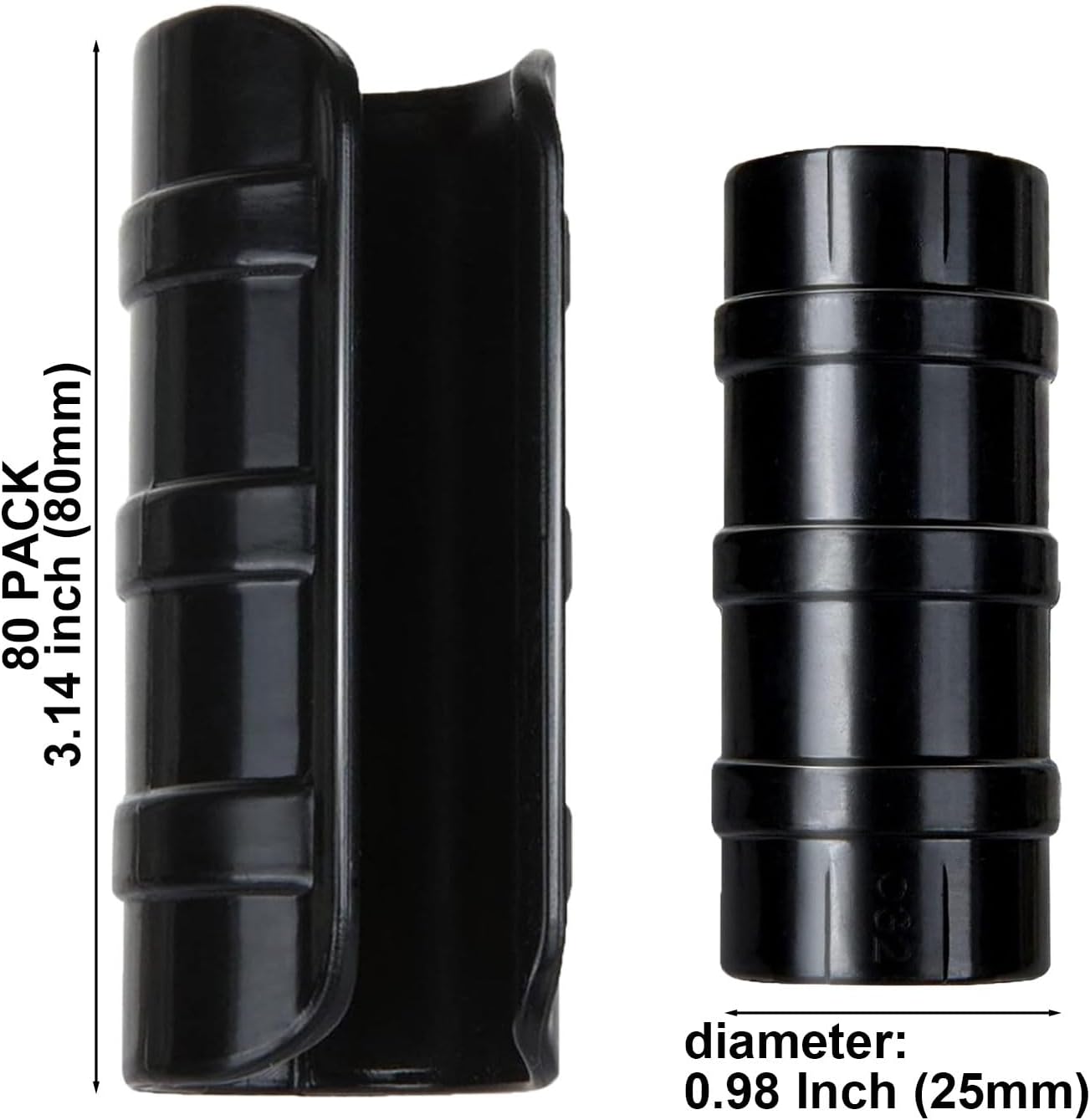 80PCS 1 inch Greenhouse Clips Black Greenhouse Clamps Black Plastic Clamps Garden Buildings Tube Clips for PVC Pipe Greenhouse Films, Sunshade Nets, Shelters, Farming, Gardening