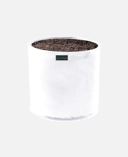 Commercial Grow Bag Pack of 10, Air Pruning Mesh Fabric Plant Containers (25 Gallon, White)