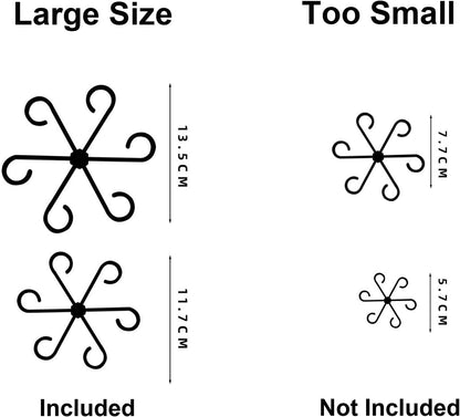 4Pcs Plastic Plant Climbers Stem Holders, Black Climbing Houseplant Stem Supports, 2 Sizes Reusable Flower Plant Stakes Trellis Hook for Indoor Plants Growth Accessories