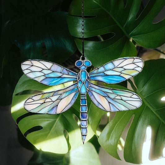 Dragonfly Acrylic Suncatcher Stained Glass Effect Boho Window Car Hanging Christmas Ornament Indoor