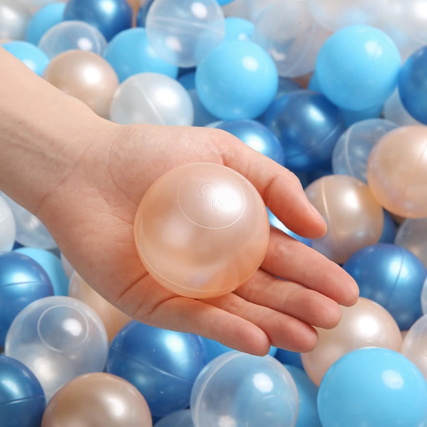 TRENDPLAY Plastic Balls for Ball Pits 2.2 Inch, Pack of 50 100 200 500 Hollow Balls, Perfect for Toddler Baby Pools,Party,Festival Decoration