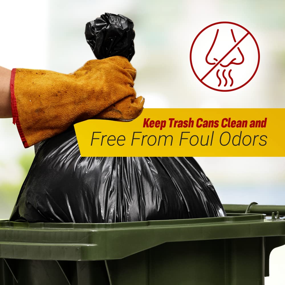 Dyno Products Online 55-Gallon, 1.5 Mil Thick Heavy-Duty Black Trash Bags, 50 Count - Large Garbage Liners (35W X 55L) Fits Huge Cans for Home Garden Lawn Yard Recycling Construction & Commercial Use