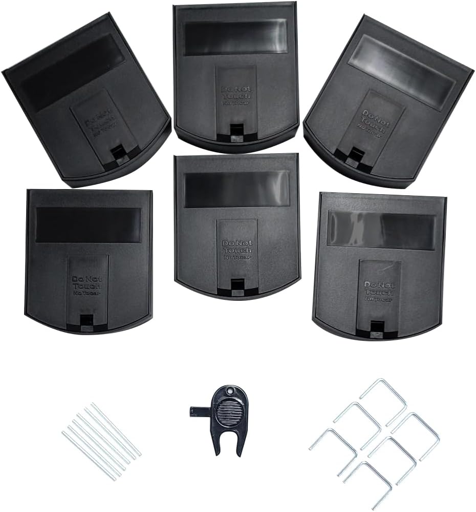 B&G – Mouse Station (6 Pack & 1 Key) - Durable, Discreet Low-Profile Bait Station with Universal Key – Tamper-Resistant
