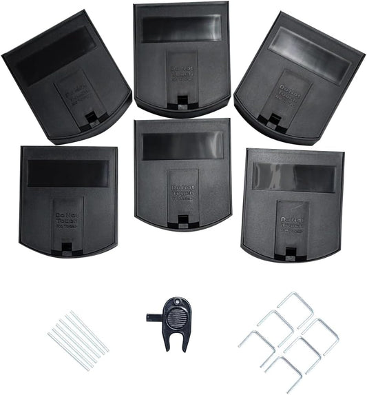 B&G – Mouse Station (6 Pack & 1 Key) - Durable, Discreet Low-Profile Bait Station with Universal Key – Tamper-Resistant
