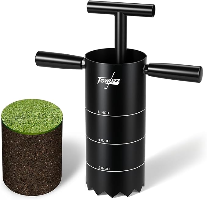 Portable Golf Hole Cutter with Detachable Grip, 4-inch and 6-inch USGA-Standard Carbon Steel Hole Digger – Backyard, Garden, Outdoor Golf Putting Green Practice