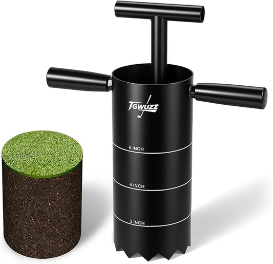Portable Golf Hole Cutter with Detachable Grip, 4-inch and 6-inch USGA-Standard Carbon Steel Hole Digger – Backyard, Garden, Outdoor Golf Putting Green Practice