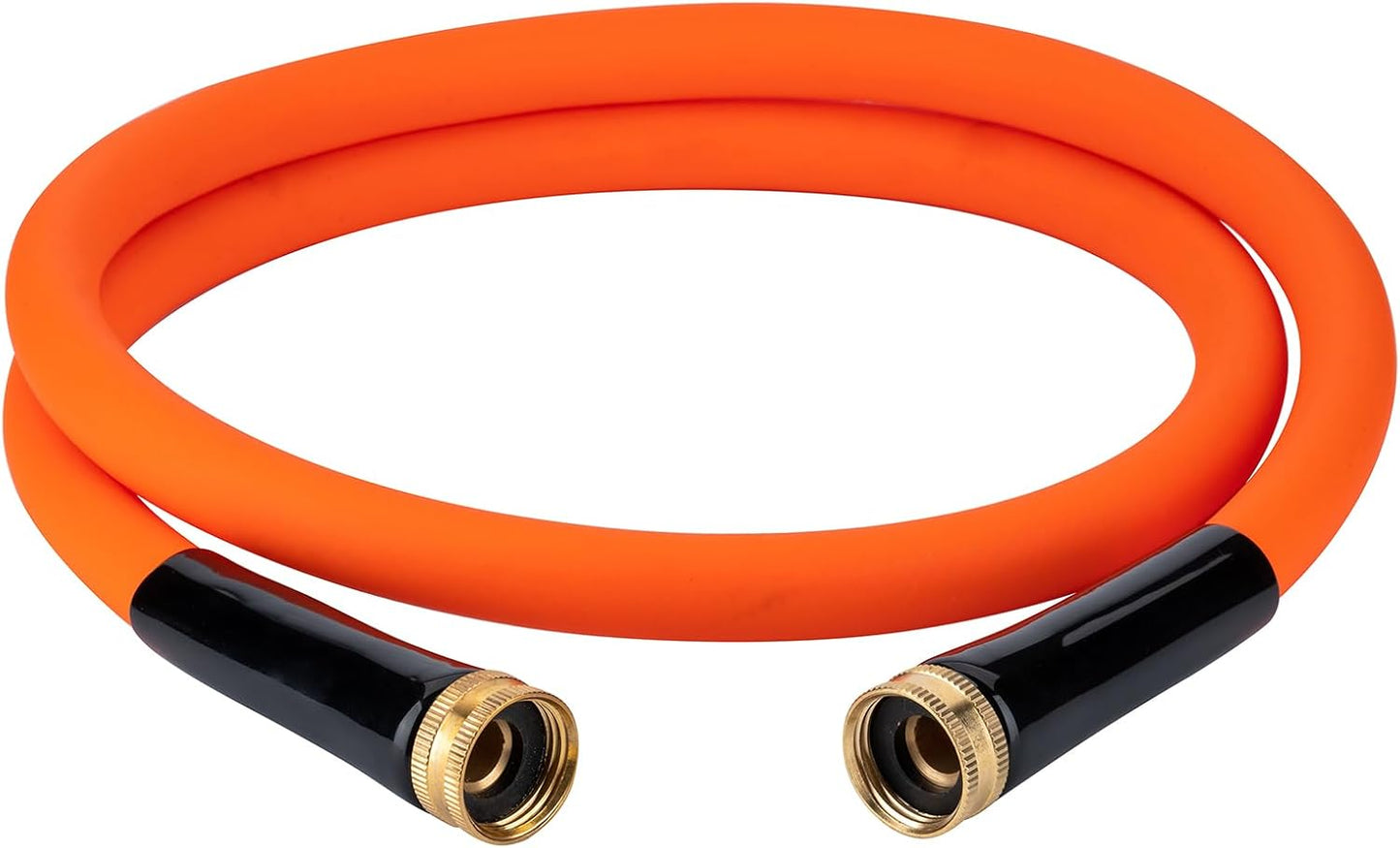 EASTRANS Short Garden Hose 10 ft x 5/8", Heavy Duty Orange Water Hose with Female to Female Brass Connector for All-weather Outdoor