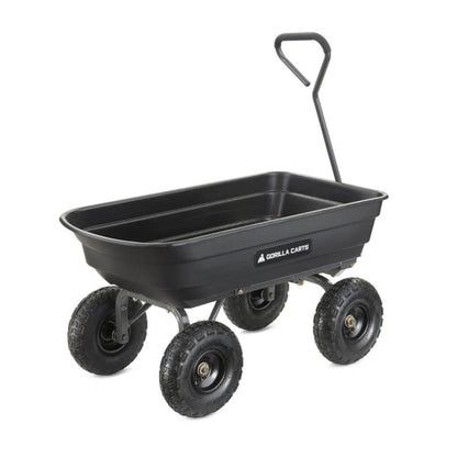 Gorilla Carts Heavy-Duty Poly Garden Dump Cart, 4 Cu Ft, 600 lb Capacity