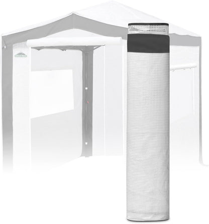 EAGLE PEAK Replacement Cover for 8x6 Pop up Greenhouse with Polyester Reinforced Corners, Front and Rear Roll-Up Zipper Entry Doors and 2 Roll-Up Side Windows (Frame Not Included), Gray/White
